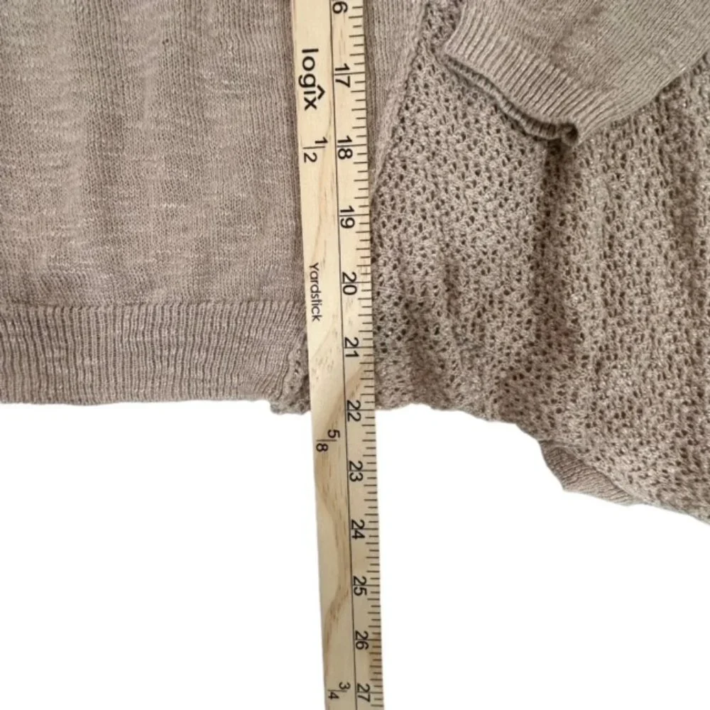 Poof! Sweater Free People‎ Vibes!  Size Small Cream Beige  Lightweight